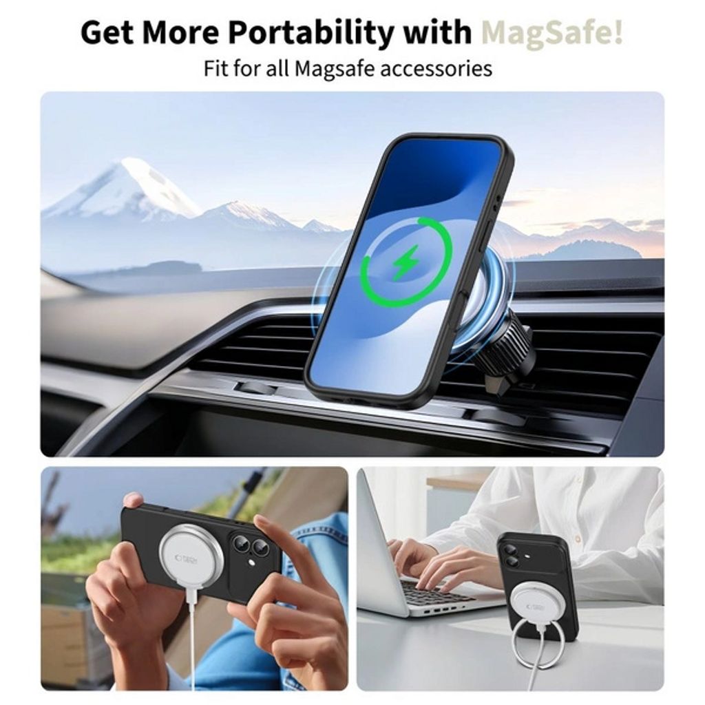 Tech-Protect Silicone MagSafe Case for iPhone 17 - Black