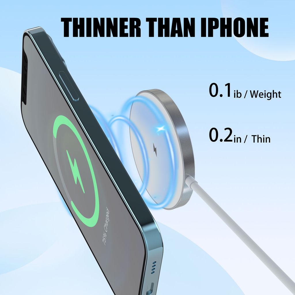 SiGN MagSafe -laturi Qi 15W, USB-C - valkoinen