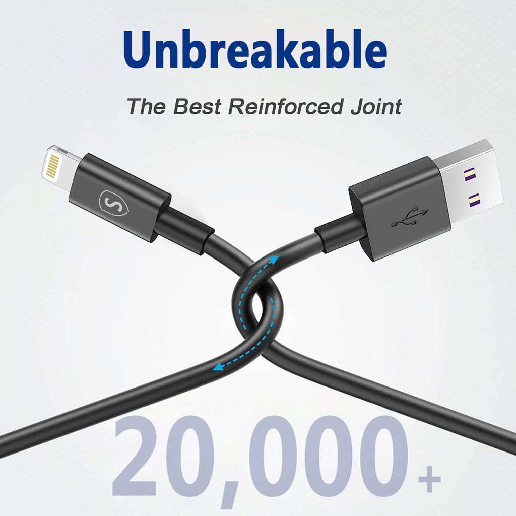 SiGN USB-kaapeli Lightning 2.4A, iPhone & iPad, 25cm - musta