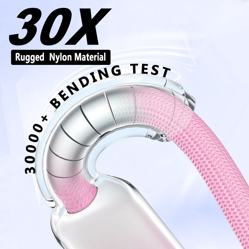 SiGN Dynamic Series USB-C - USB-C -kaapeli 60W, 1m - Vaaleanpunainen