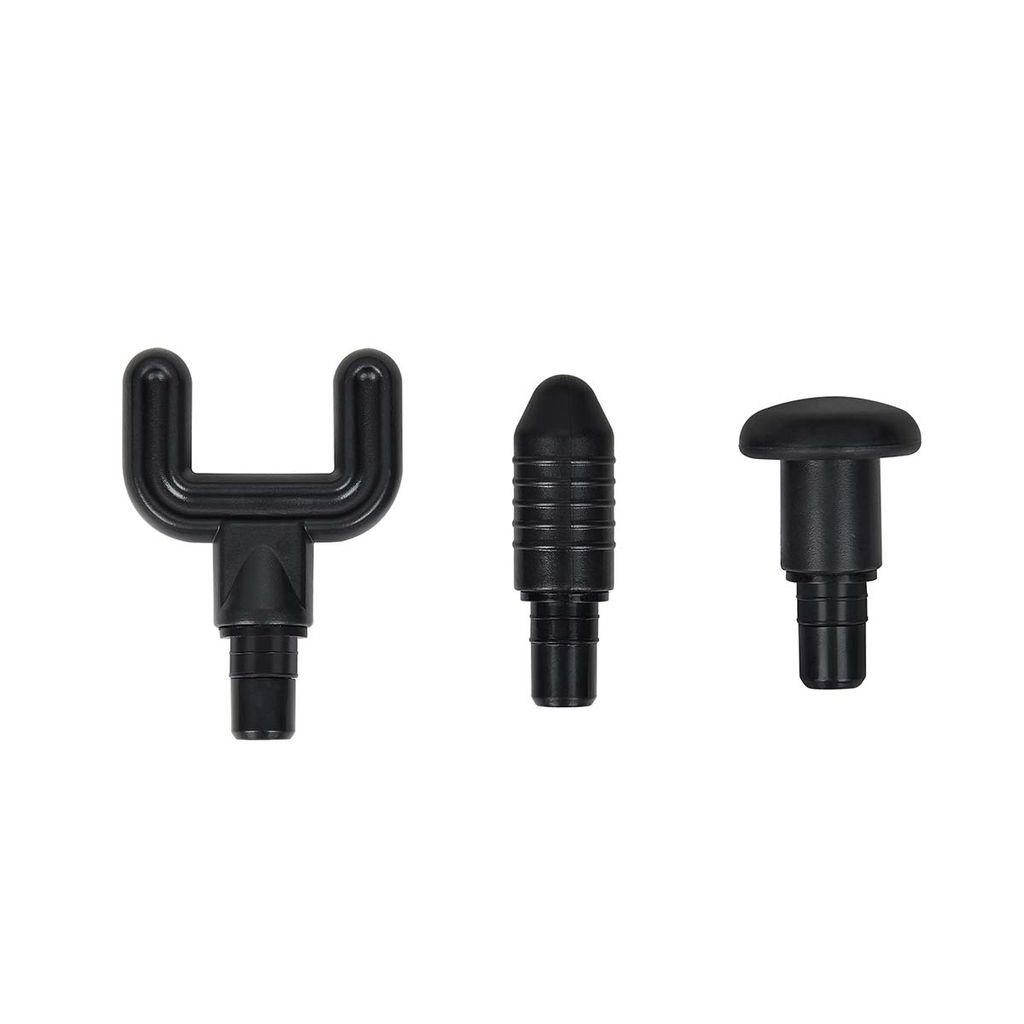 Nedis genopladelig massagepistol med 4 hoveder - sort