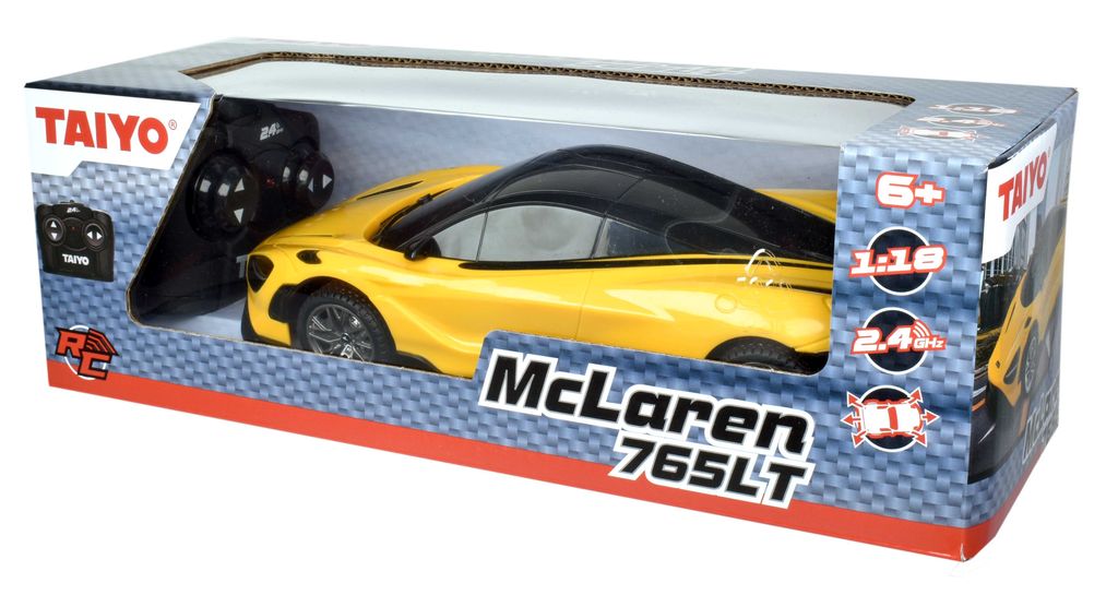 Taiyo Radio-ohjattava auto McLaren 765LT 1:18 – keltainen