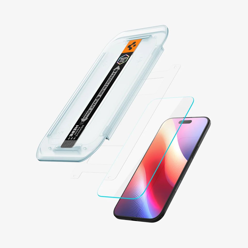 Spigen iPhone 17 Air Glas.tR EZ Fit Screen Protector, 2-pack - Transparent