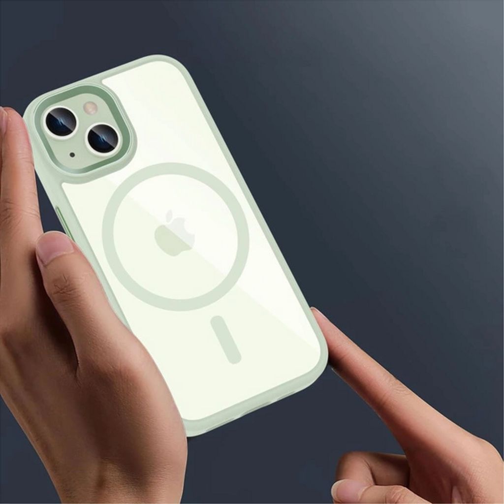 Tech-Protect MagMat MagSafe Deksel iPhone 15 - Gjennomsiktig Grønn