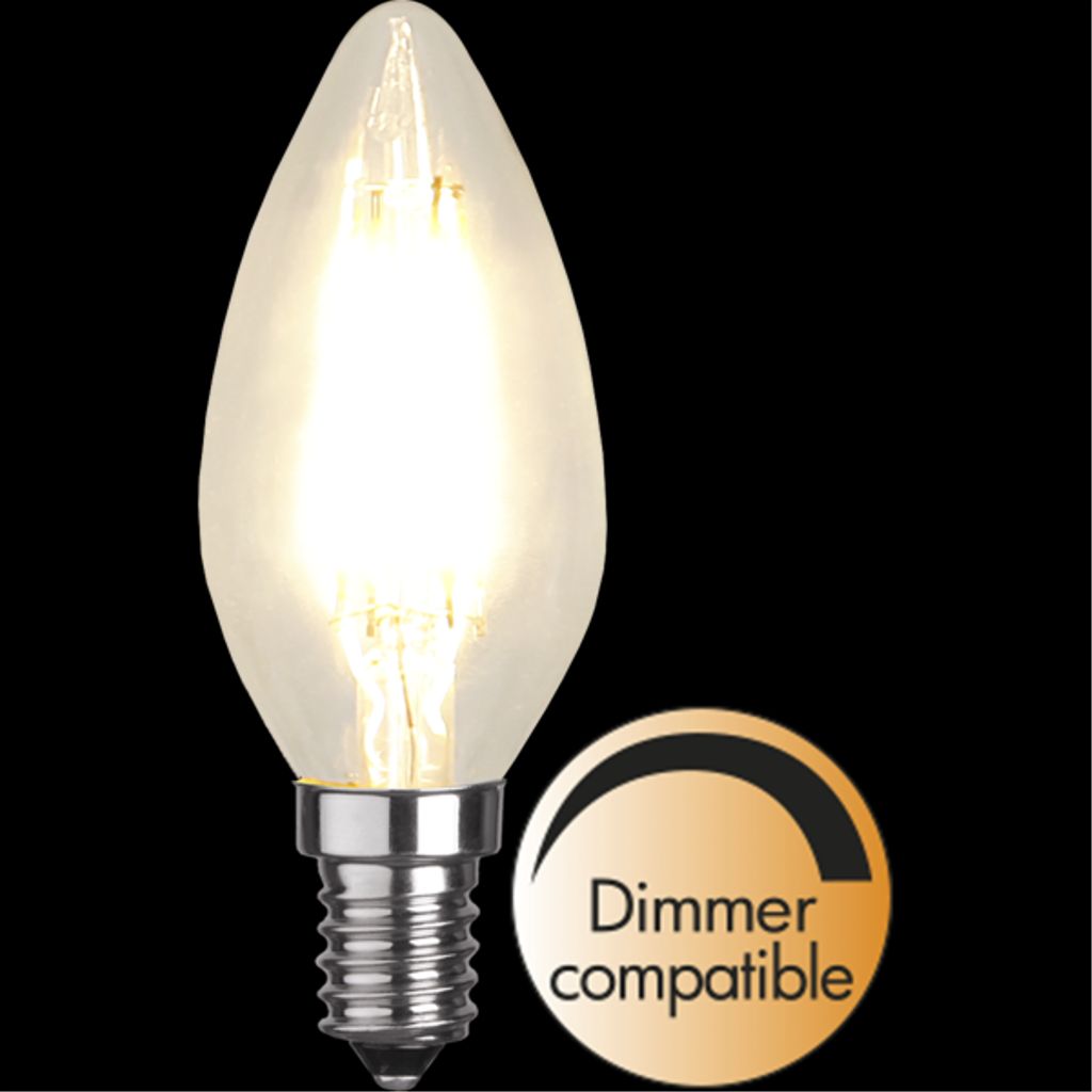 LED-pære E14 C35 Klar