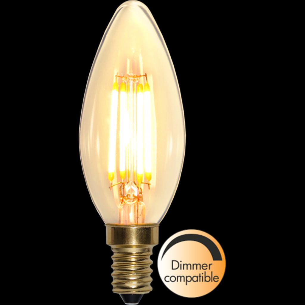 LED-pære E14 C35 Soft Glow