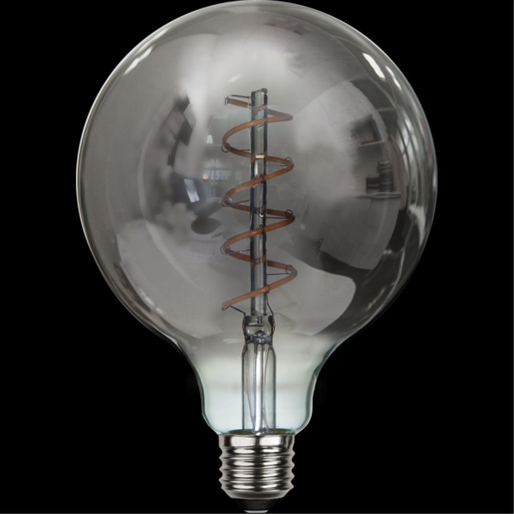 LED-lampa E27 G125 Decoled Spiral Smoke
