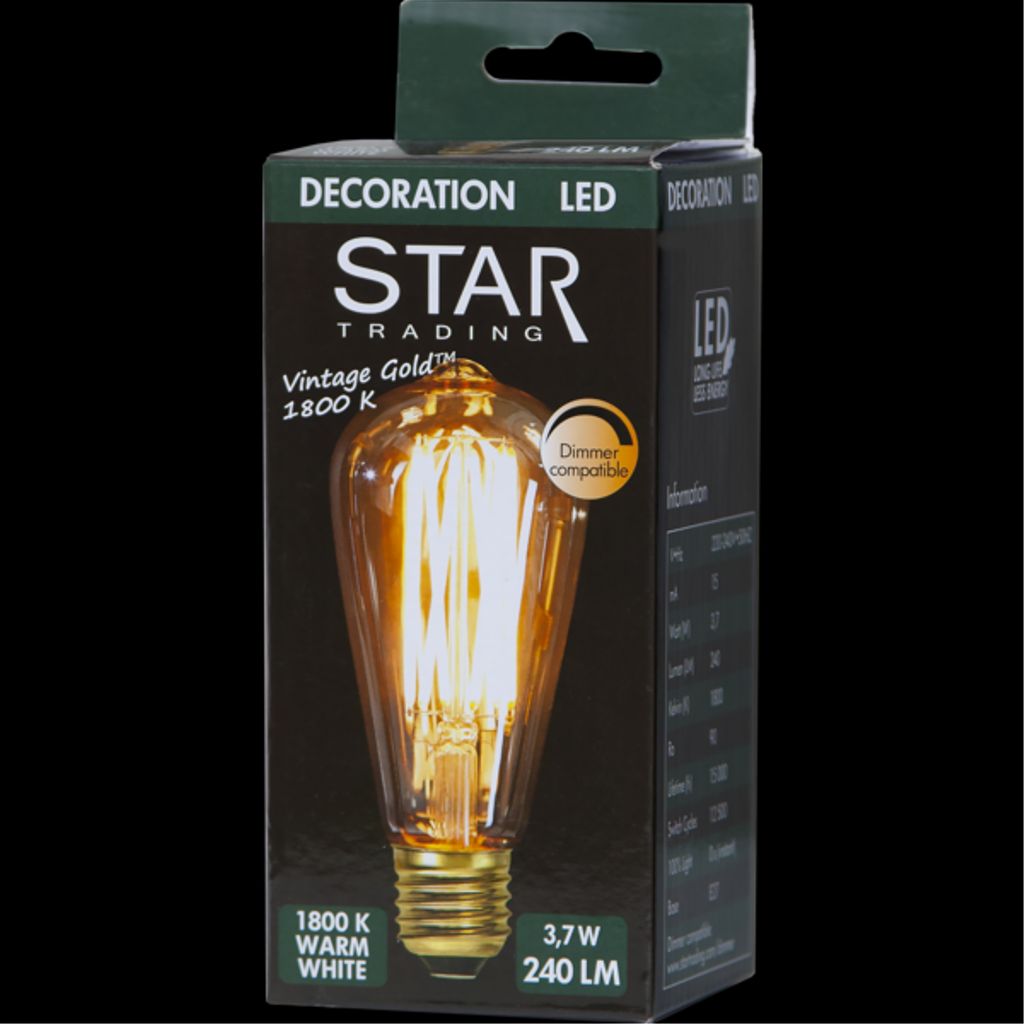 LED-lampa E27 ST64 Vintage Gold