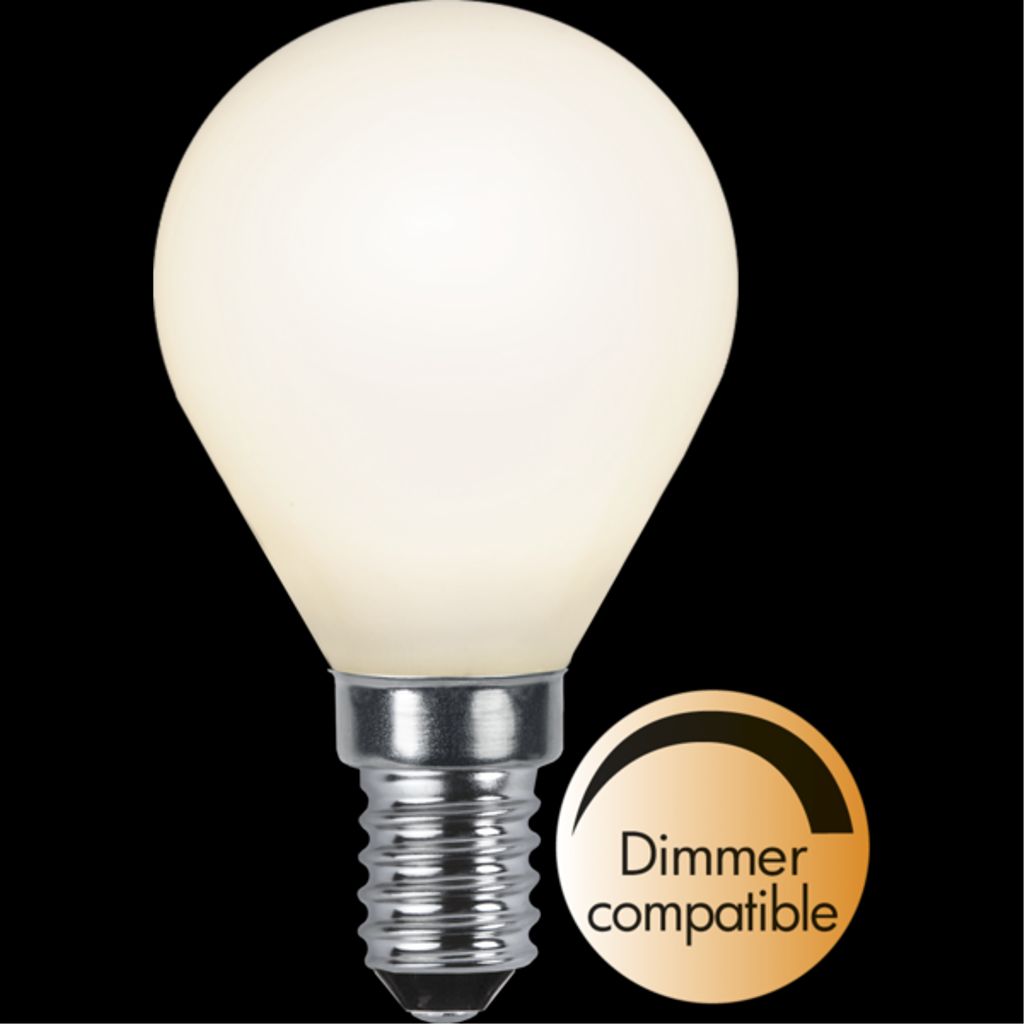 LED-lampe E14 P45 Opak glødetråd RA90