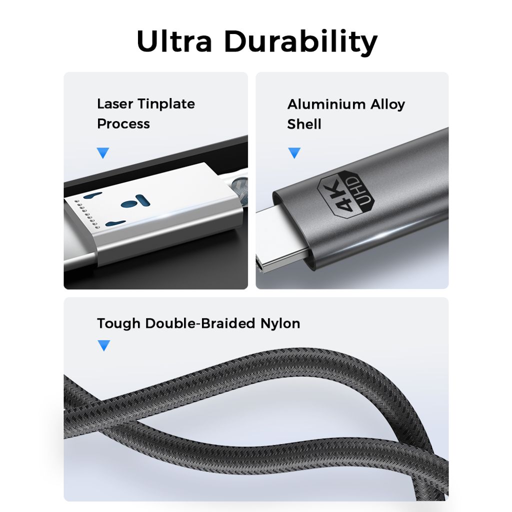 SiGN USB-C til HDMI-kabel 4K60Hz 3m - svart