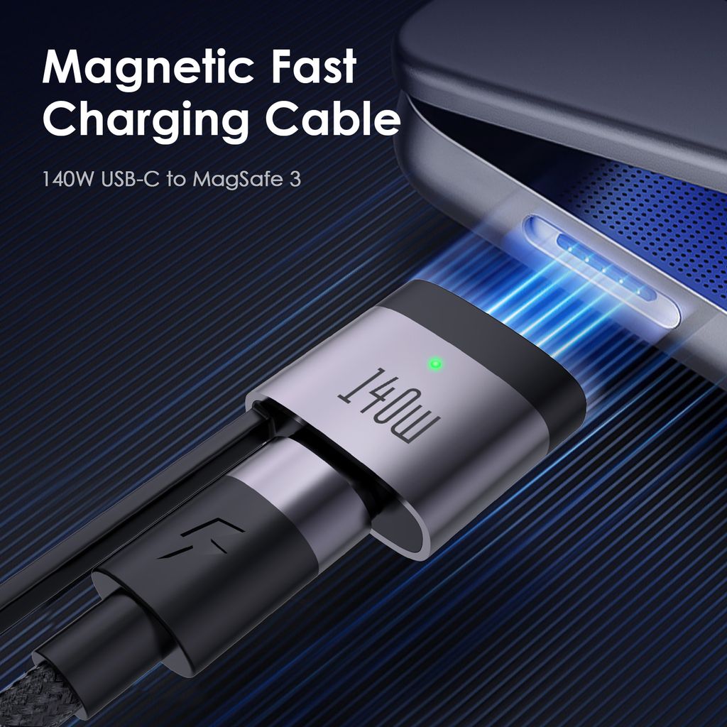 SiGN USB-C till USB-A + Magsafe3 laddningskabel, 240W