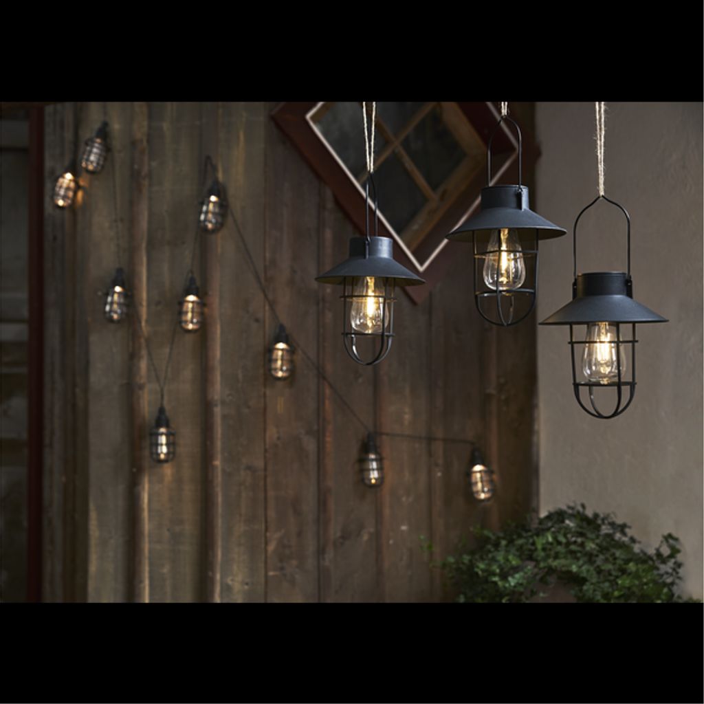 Star Trading solcellsdekoration Utomhusbelysning Cage – svart