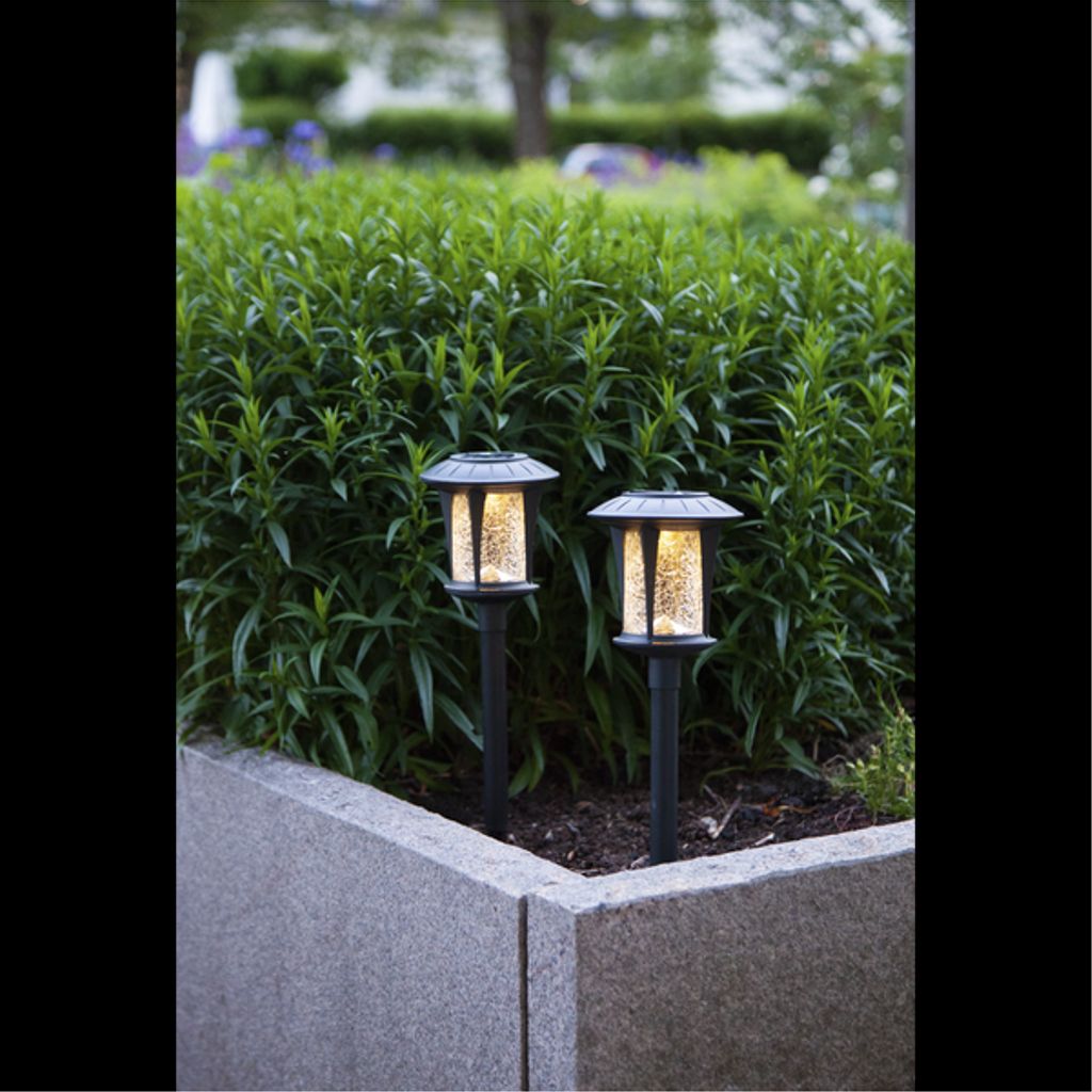 Star Trading solcellspollare Monaco 2-pack – svart