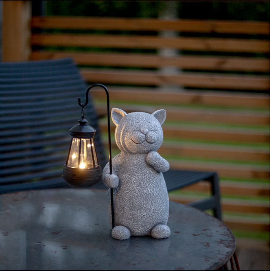 Star Trading LED-lykta Solcellsdekoration Smilla – Grå