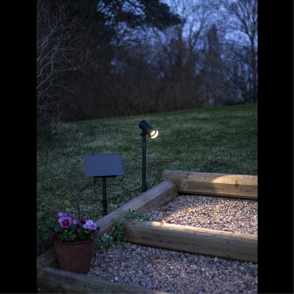Star Trading solcellsspotlight Powerspot 53 cm – svart