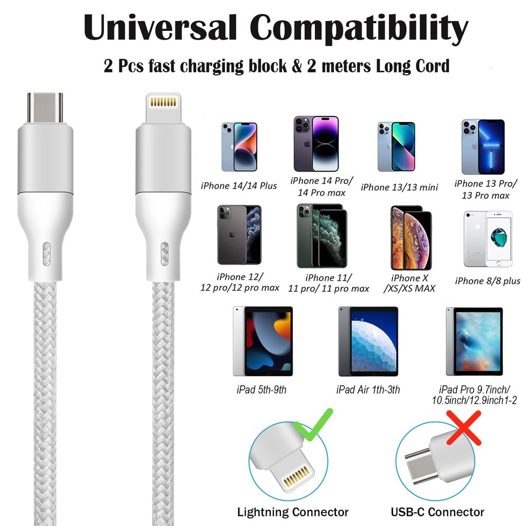 SiGN 60W USB-C till USB-C-kabel, 2m – Vit