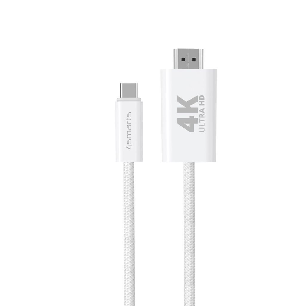 4Smarts USB-C - HDMI -kaapeli 2 m - Valkoinen