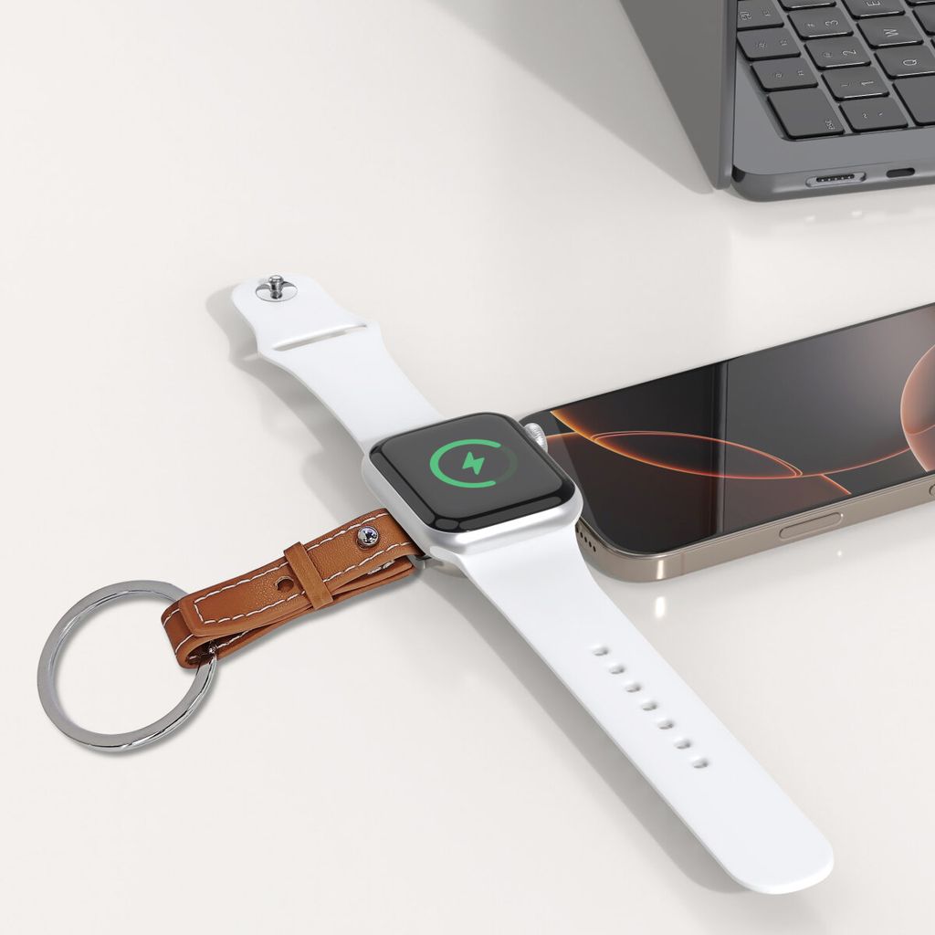 4Smarts trådløs lader til Apple Watch – sølv