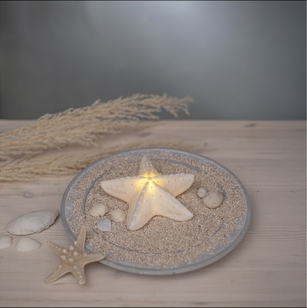 Star Trading dekorationsfigur Seaside sjöstjärna – vit