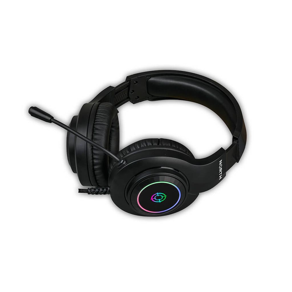 NORTH H100 Gaming-headset Over-ear RGB – Svart