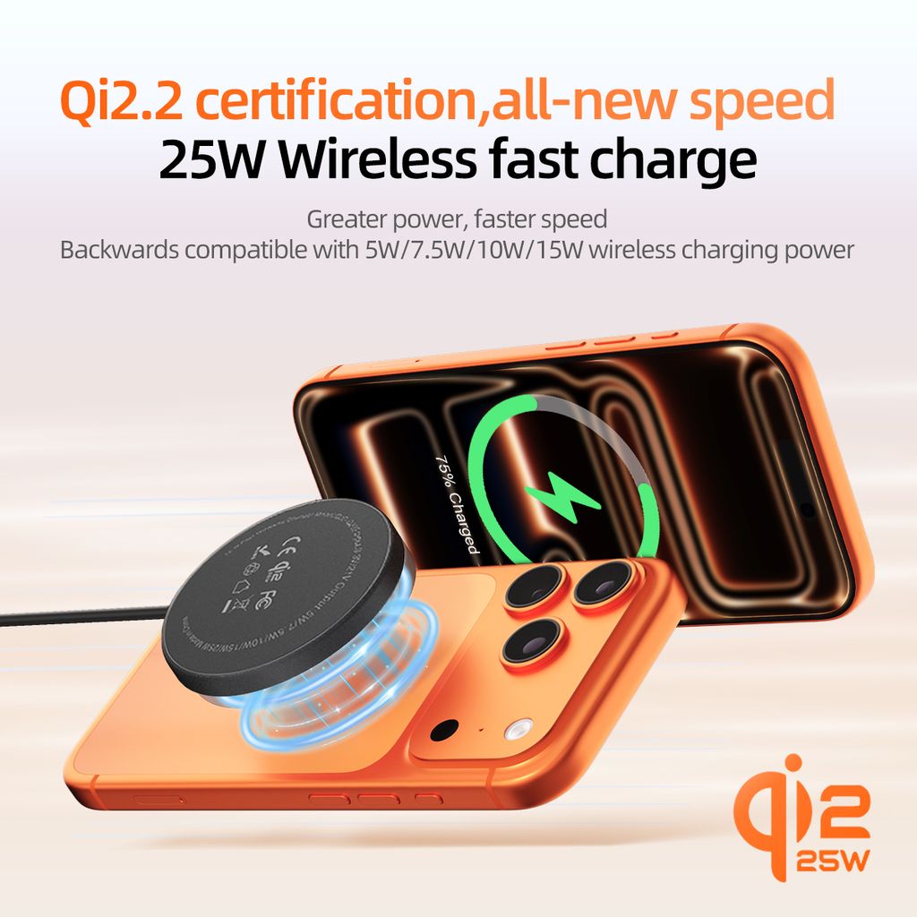 SiGN QI2.2 draadloze oplaadkabel 25W – Zwart