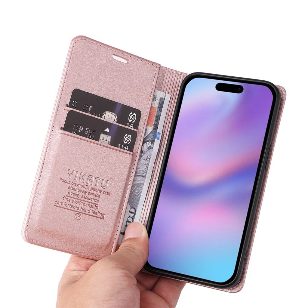 YIKATU iPhone 17 Wallet cover - Rose Gold