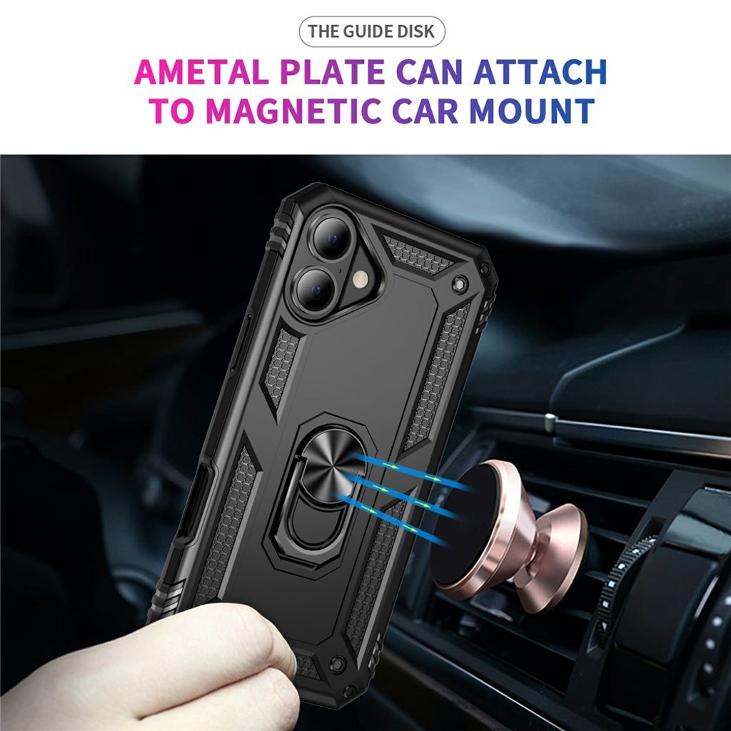 iPhone 17 Cover med ringholder - Sort