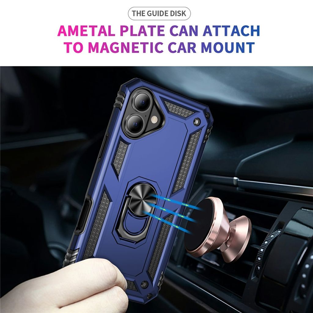 iPhone 17 Cover med ringholder - Blå