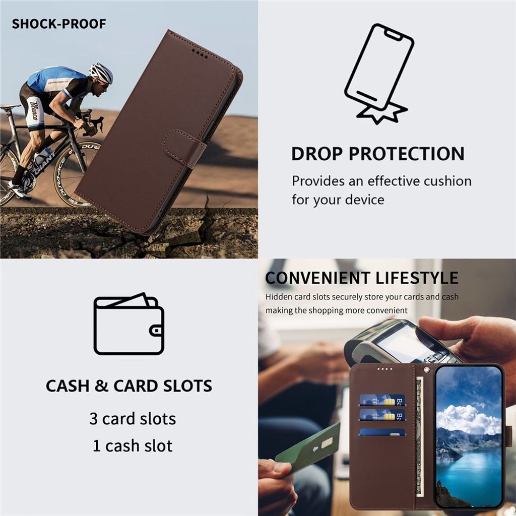 iPhone 18 Pro/17 Pro Lompakkokotelo - Ruskea