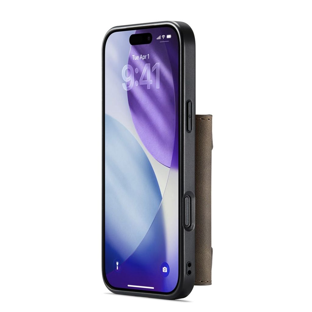 DG.MING iPhone 18 Pro/17 Pro Deksel med Avtakbar Lommebok - Brun