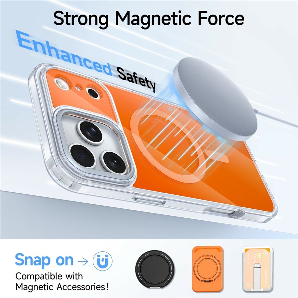 iPhone 18 Pro/17 Pro MagSafe Skal med akrylbaksida - Orange