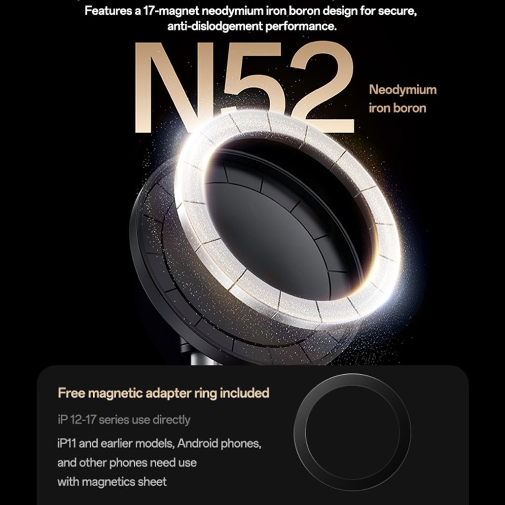 Yesido C233 Teleskopstativ med Magnetisk Mobilholder – Svart