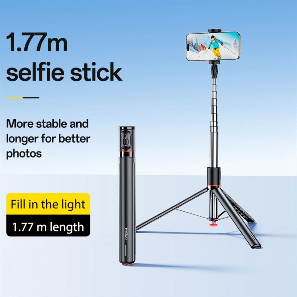 YESIDO SF30 Pop Up Tripod Udtrækkelig Selfiestang – 1,7 m