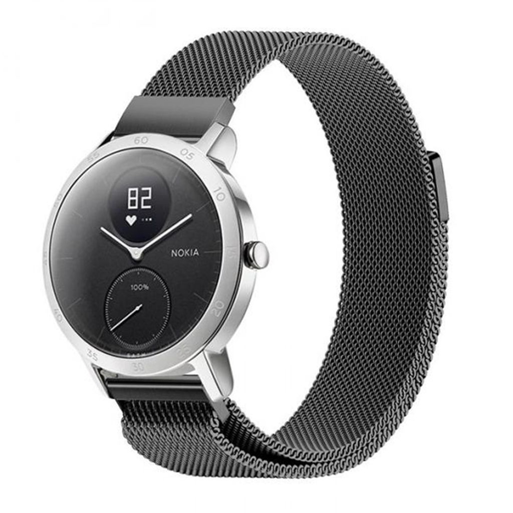 Garmin Vivoactive 4s/Vivomove 3S etc. Milanese Klokkereim - Svart