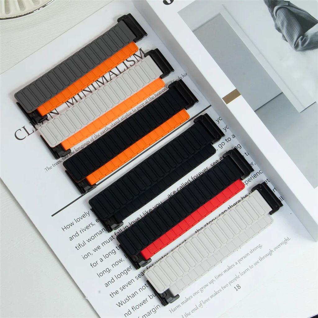 Garmin Fenix 8/Fenix 8 Pro/Fenix E osv. Klokkereim Silikon – Grå/Oransje