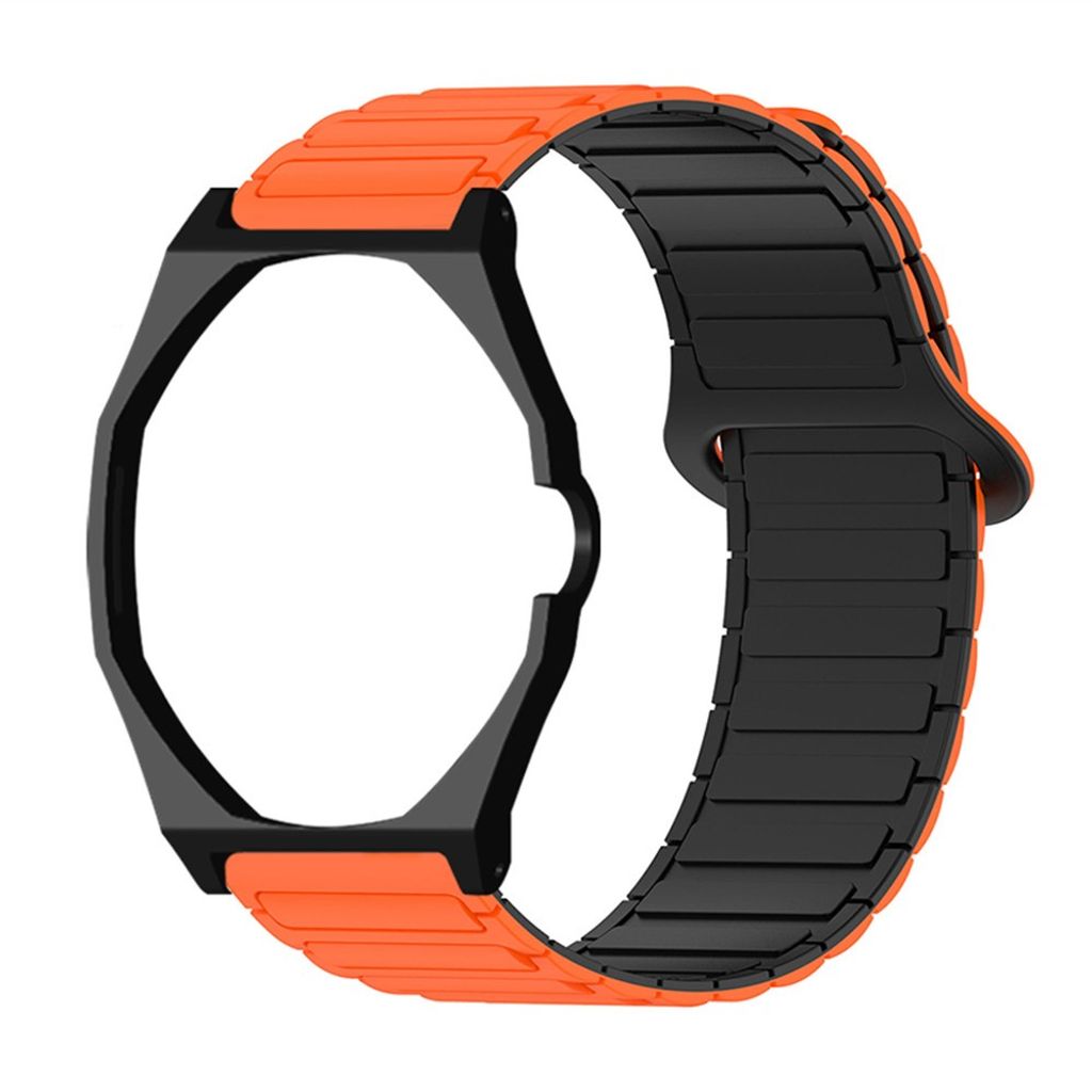 Swatch Royal Pop silikon klokkerem med deksel – oransje/svart