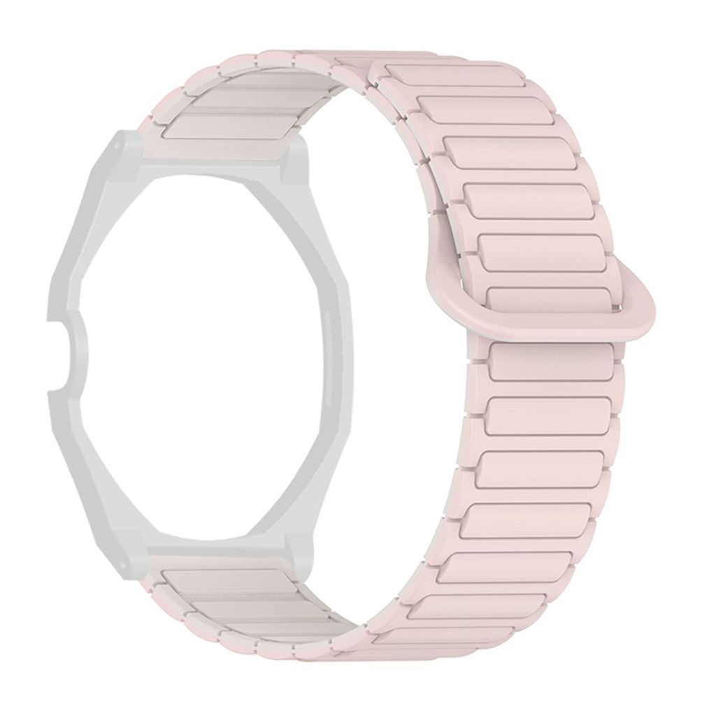 Swatch Royal Pop silikon klokkerem med deksel – rosa/hvit