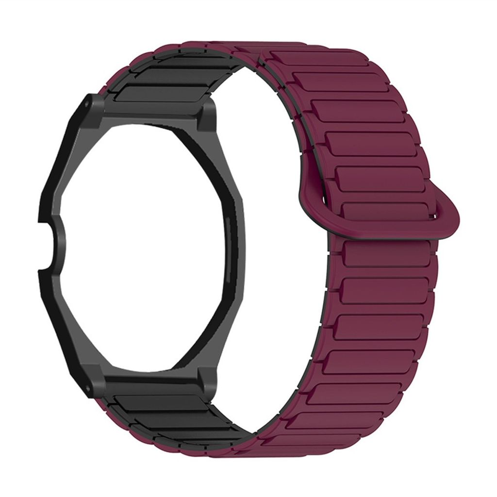 Swatch Royal Pop silikonklokkerem med deksel – burgunder/svart