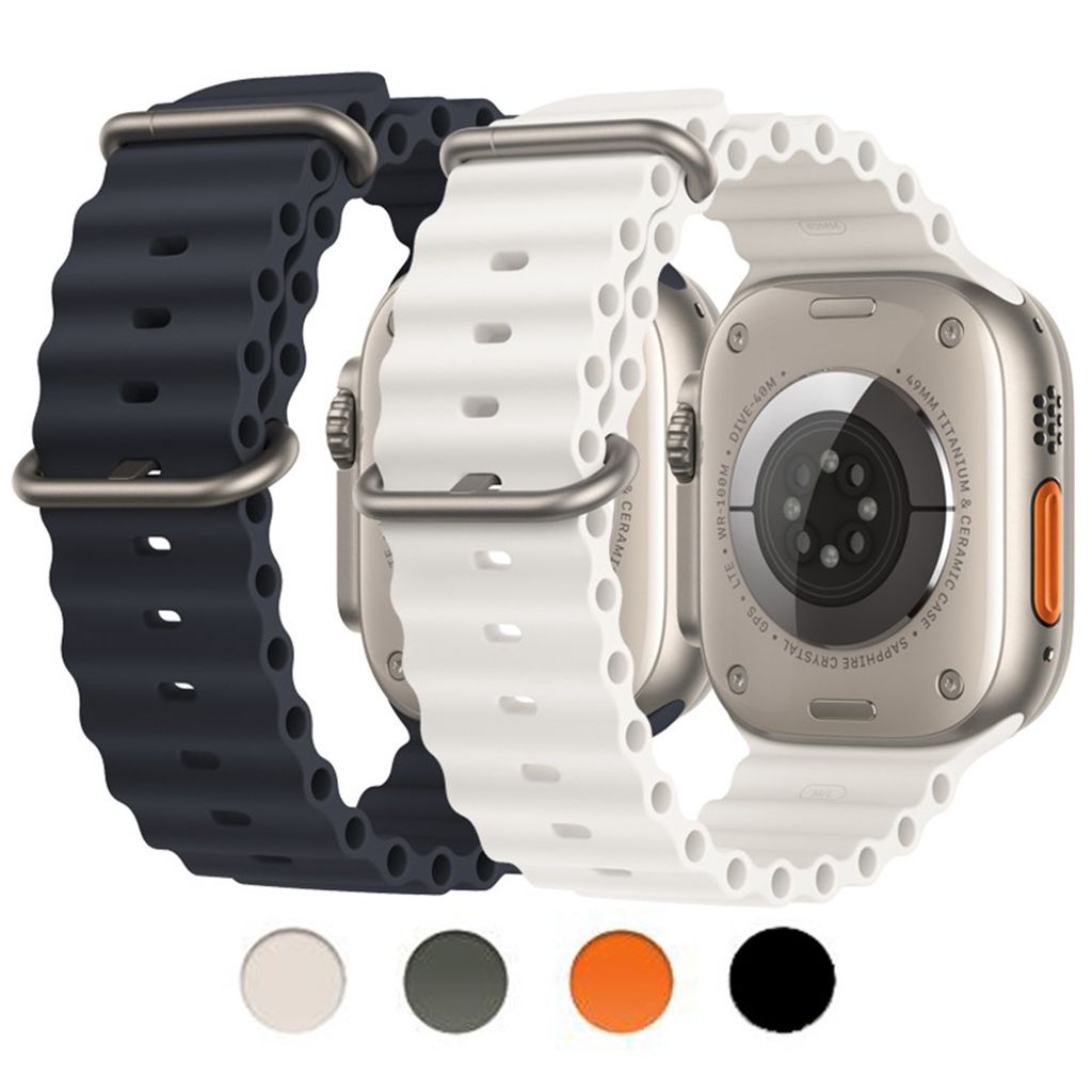 Apple Watch 49/46/45/44/42mm Silikone Urrem - Orange