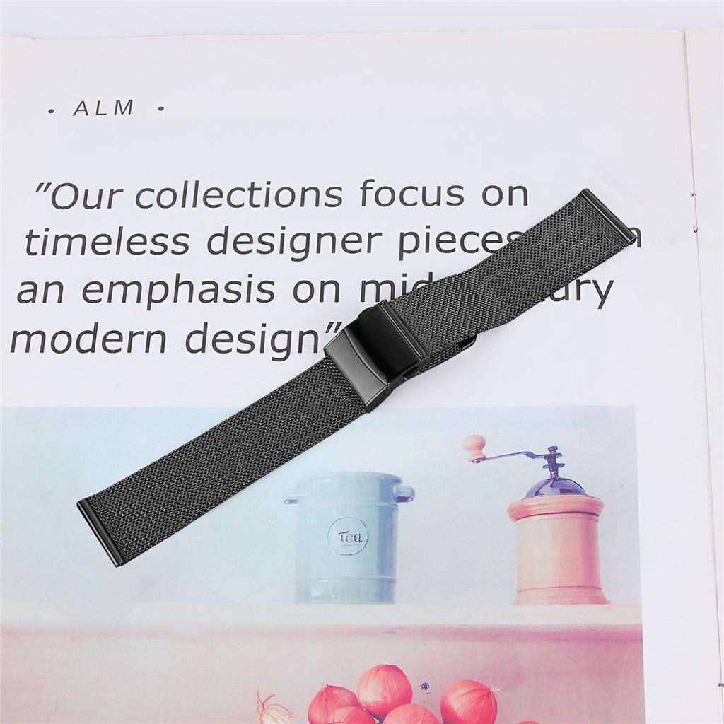 Garmin Bounce/D2 Air X10 Urrem Rustfrit Stål – Sort