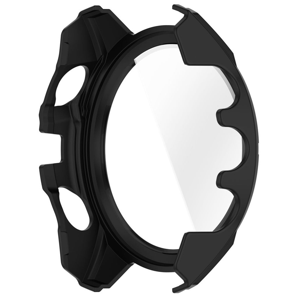 Garmin Fenix 8 47mm Etui med Hærdet Glas Skærmbeskytter – Sort/Orange