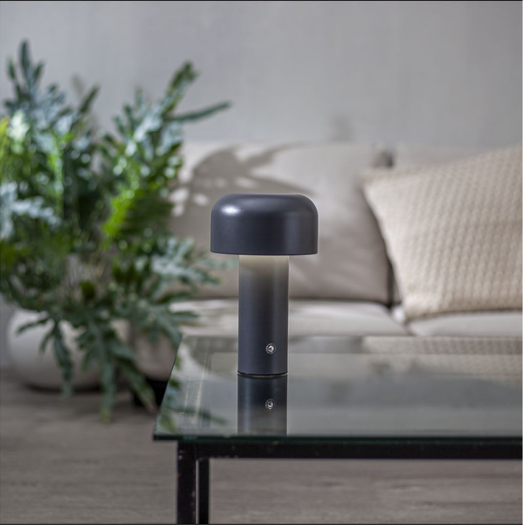 Star Trading Bobby LED bordslampa uppladdningsbar – grå