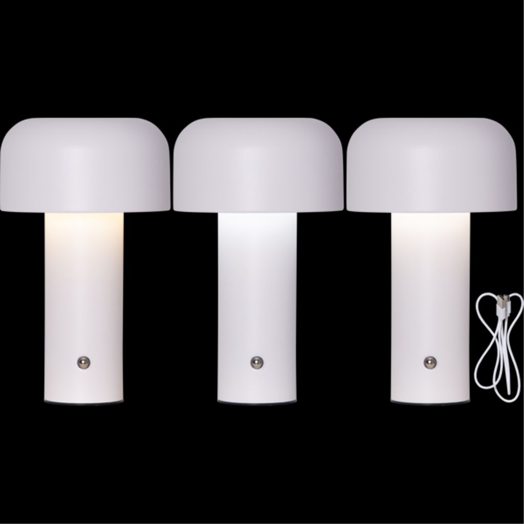 Star Trading Bobby LED bordslampa uppladdningsbar – vit