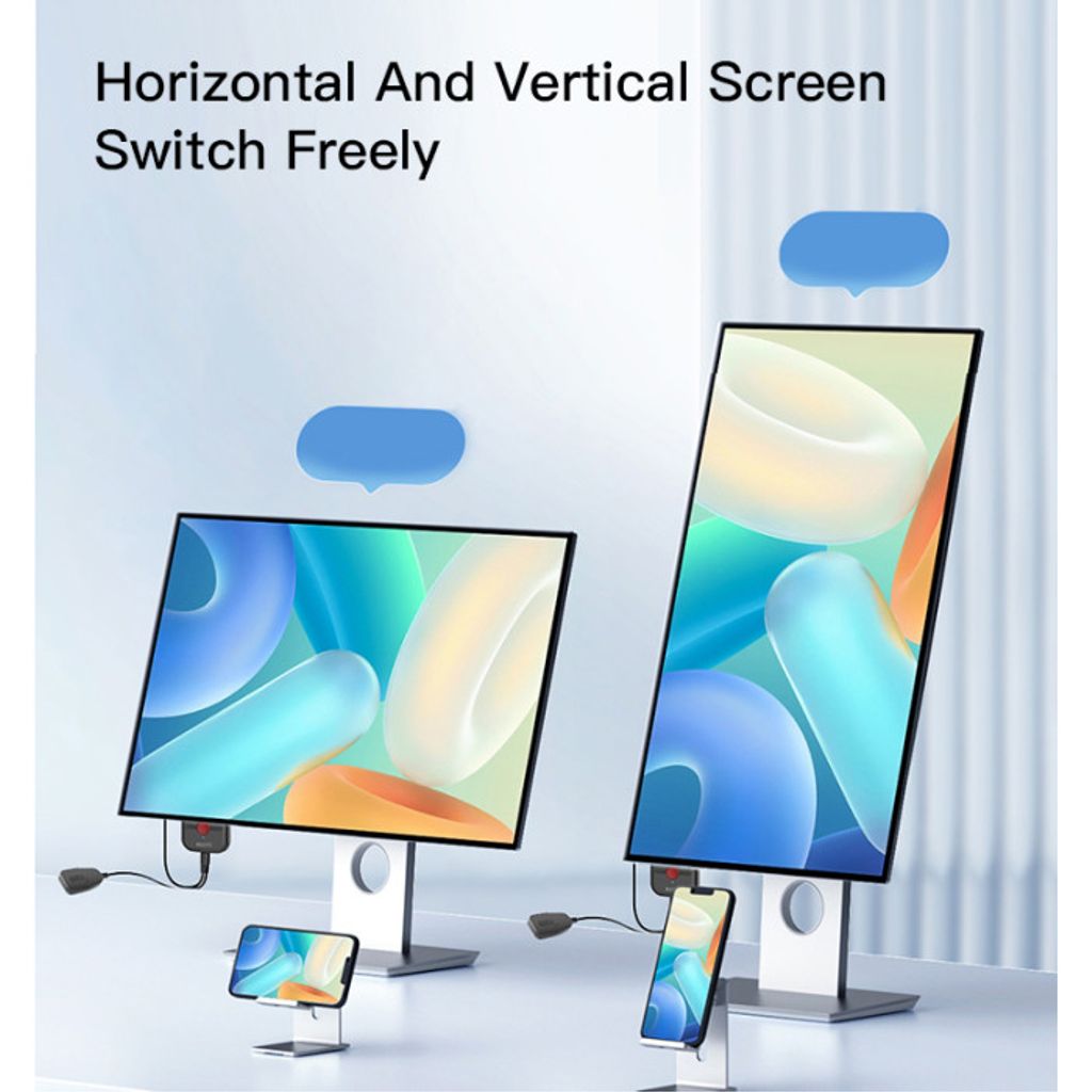 Yesido TV10 trådlös Wifi 4K TV-sändare och displaymottagare – Svart