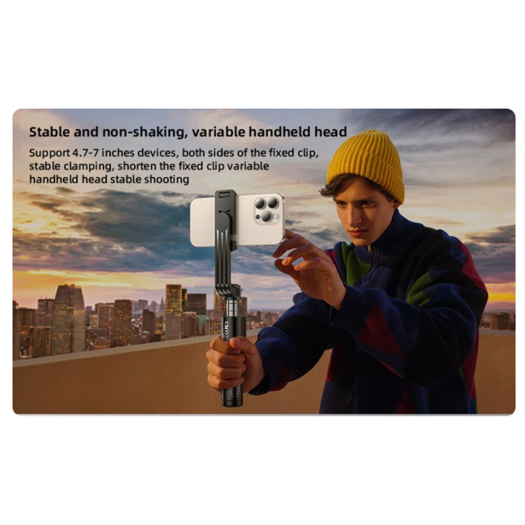 Yesido SF22 mini teleskopisk selfiestang / stativ, 74 cm