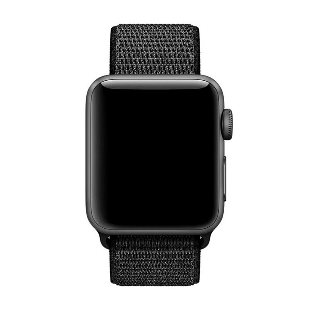 Apple Watch 49/46/45/44/42mm nylon urrem – sort