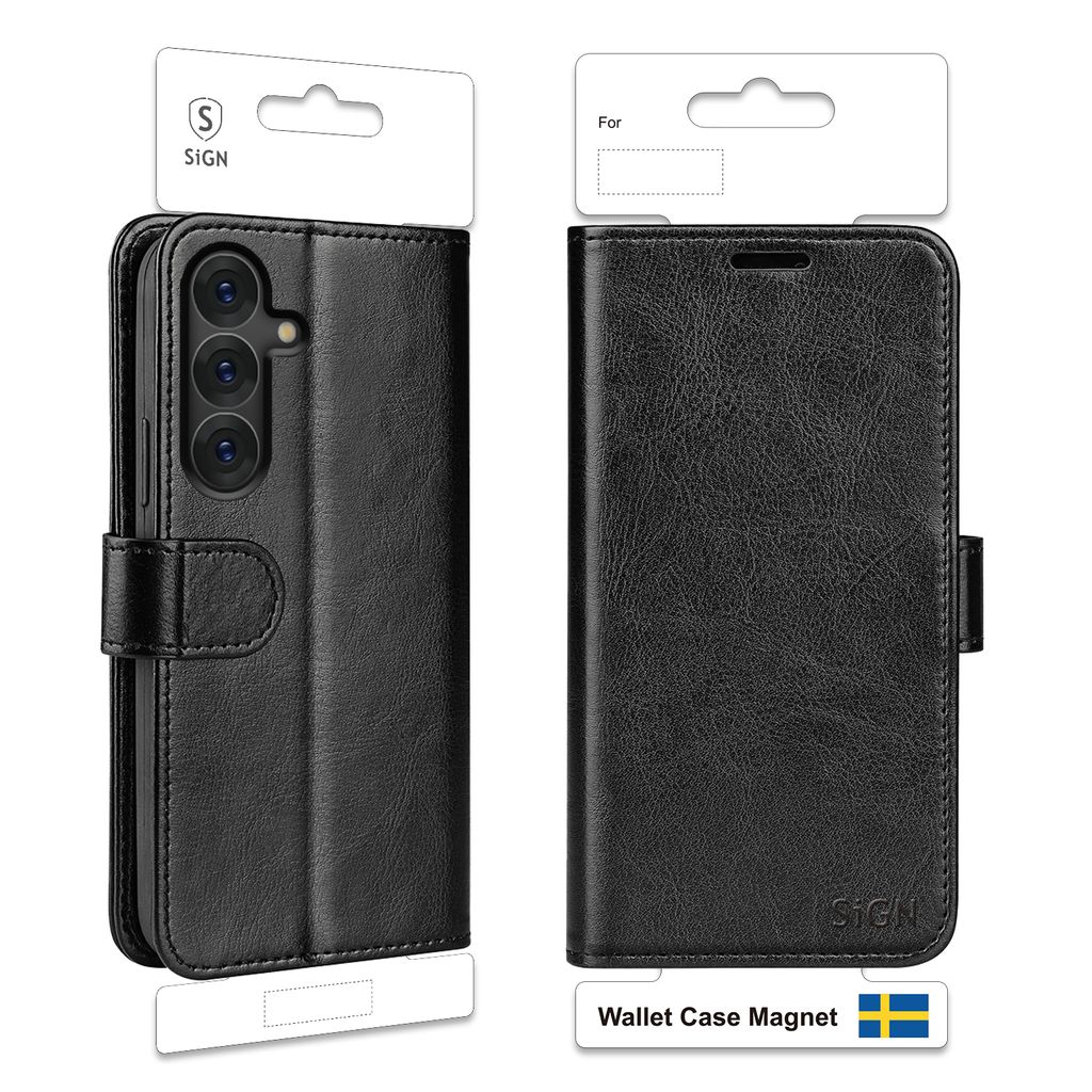 SiGN Lompakkokotelo Samsung Galaxy S25 FE - Musta