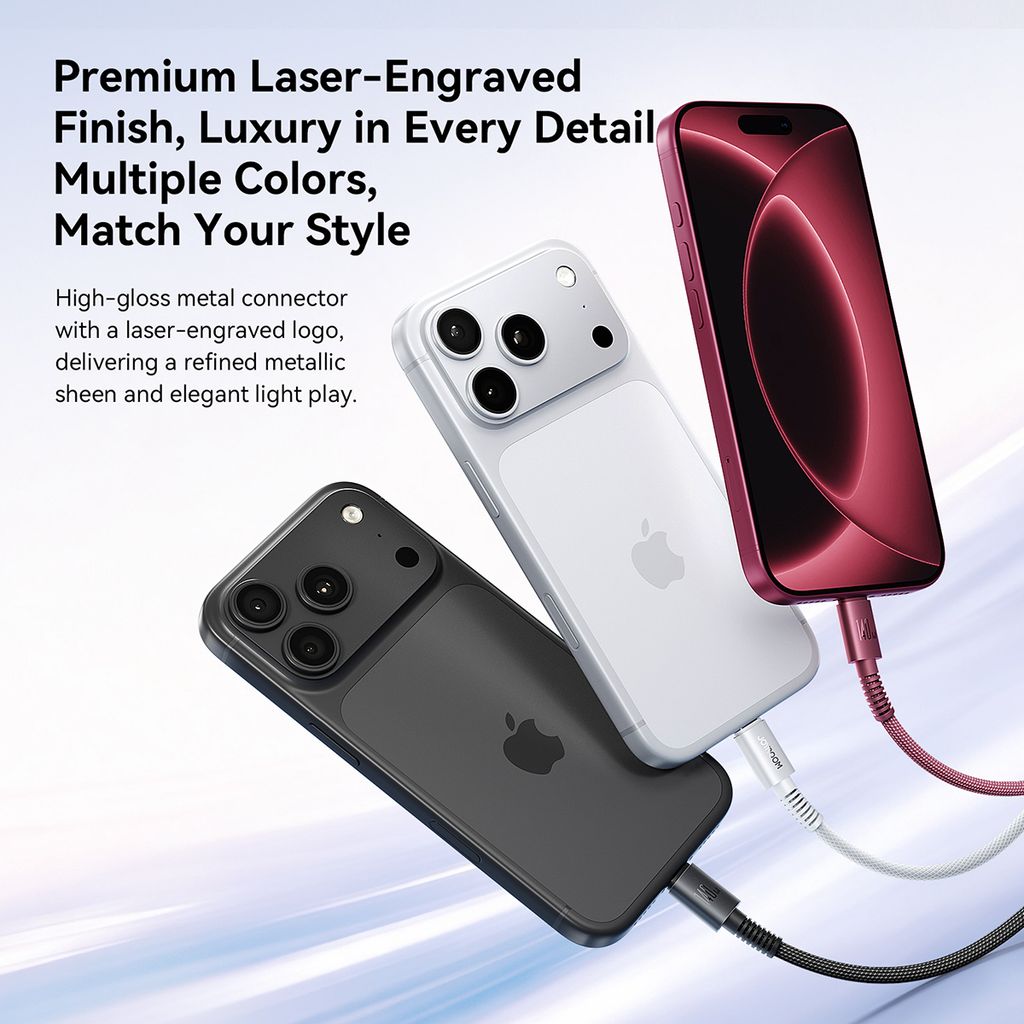 Joyroom AC40 USB-C Snabbladdning & datakabel 140W 480mbps, 2m – Vit