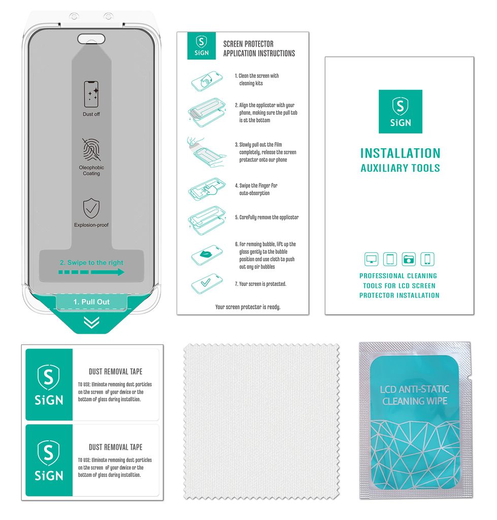 SiGN Privacy Näytönsuoja iPhone 18 Pro Max – EZ Apply pölyttömän sovittimen kanssa