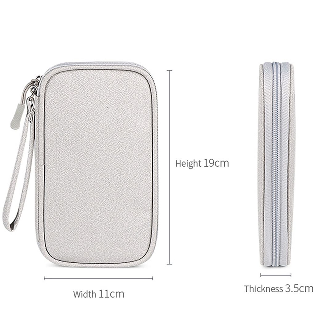 Multifunktionel opbevaringstaske til elektroniktilbehør – Sort